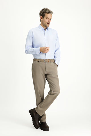  Koyu Vizon 6 Drop Regular Fit Standart Kesim Likral? Kanvas / Chino Pantolon-Ki??l?