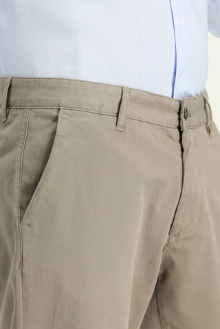  Koyu Vizon 7 Drop Slim Fit Dar Kesim Likralı Kanvas / Chino Pantolon