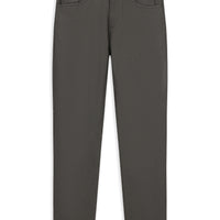 Orta Gri Slim Fit Dar Kesim Desenli Likralı Kanvas / Chino Pantolon