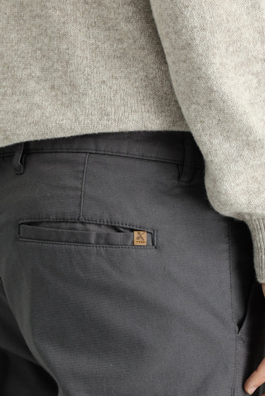 Orta Gri Relaxed Fit Rahat Kesim Desenli Likralı Kanvas / Chino Pantolon