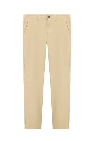  Açık Bej Regular Fit Desenli Likralı Kanvas / Chino Pantolon