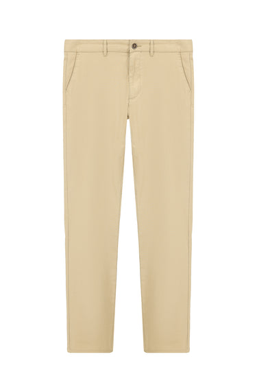  Açık Bej Relaxed Fit Rahat Kesim Desenli Likralı Kanvas / Chino Pantolon