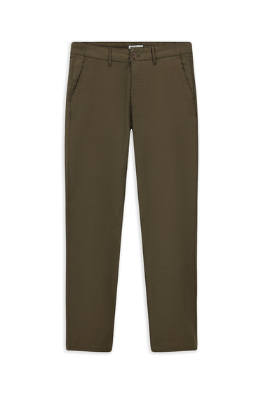  Koyu Haki Regular Fit Desenli Likralı Kanvas / Chino Pantolon