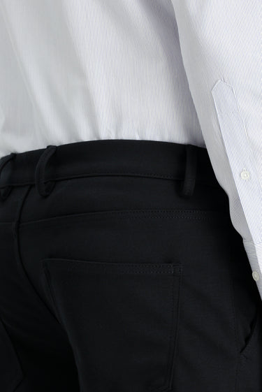 Koyu Lacivert Slim Fit Dar Kesim Likralı Örme Klasik Kumaş Pantolon