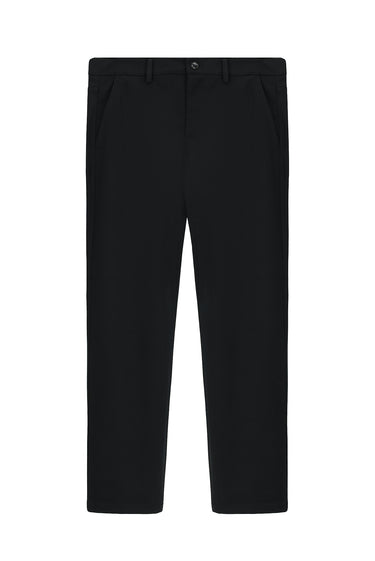 Koyu Lacivert Slim Fit Dar Kesim Likralı Örme Klasik Kumaş Pantolon