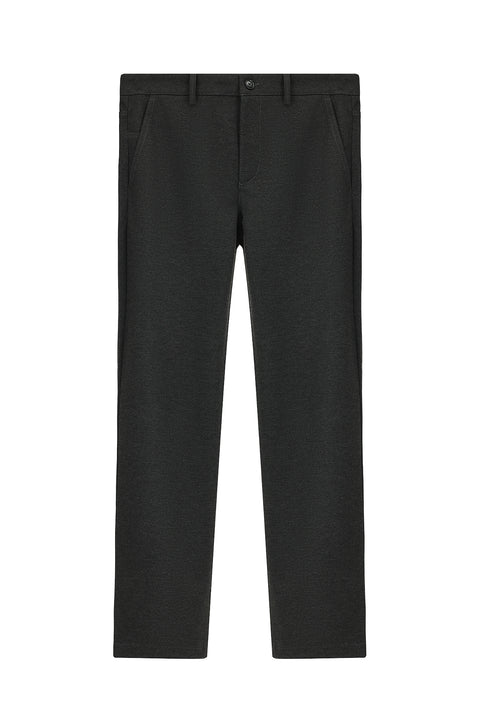 Koyu Antrasit 7 Drop Slim Fit Dar Kesim Likralı Örme Klasik Kumaş Pantolon