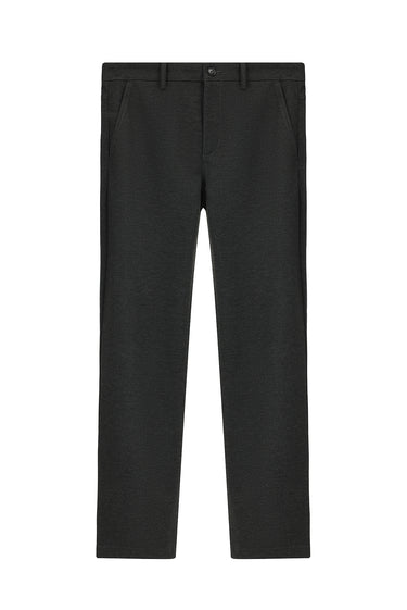Koyu Antrasit Slim Fit Dar Kesim Likralı Örme Klasik Kumaş Pantolon