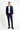 Orta Lacivert Techno-Line Slim Fit Dar Kesim Likralı Örme Klasik Kumaş Pantolon