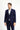 Orta Lacivert Techno-Line Slim Fit Dar Kesim Likralı Örme Klasik Kumaş Pantolon