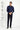 Koyu Lacivert Techno-Line Slim Fit Dar Kesim Likralı Örme Klasik Kumaş Pantolon