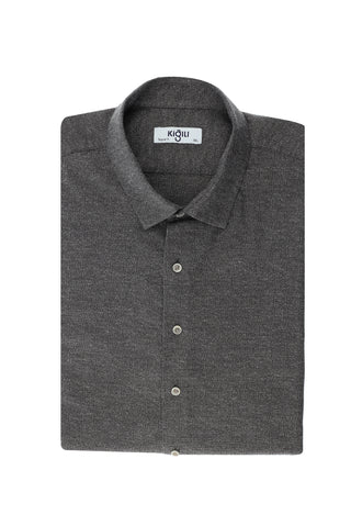  Koyu Füme Büyük Beden Uzun Kol Pamuk Desenli Pamuk Oduncu Gömlek-Ki??l?