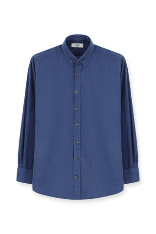  Koyu Petrol Uzun Kol Regular Fit Spor Düğmeli Yaka Pamuk Kadife Gömlek