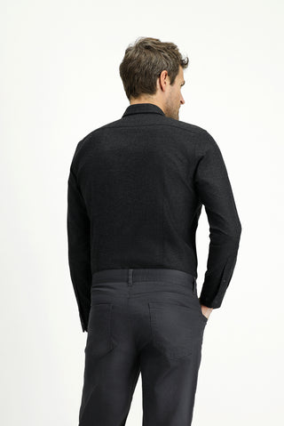  Açık Antrasit Uzun Kol Slim Fit Dar Kesim Oduncu Spor Pamuklu Düğmeli Yaka Gömlek