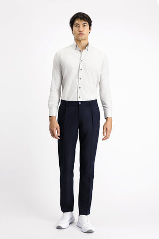  Açık Vizon Uzun Kol Slim Fit Dar Kesim Oduncu Spor Pamuklu Düğmeli Yaka Gömlek