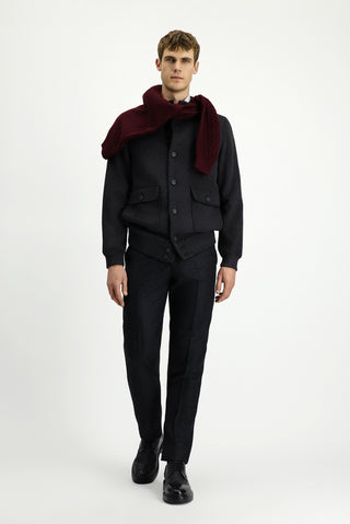  Koyu Antrasit Slim Fit Dar Kesim Mevsimlik Spor Bomber Ceket Mont