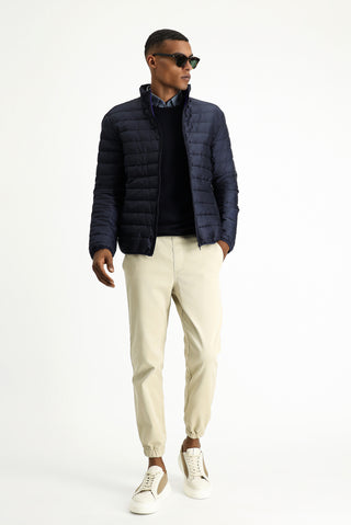  Koyu Lacivert Kapitone Spor Mont