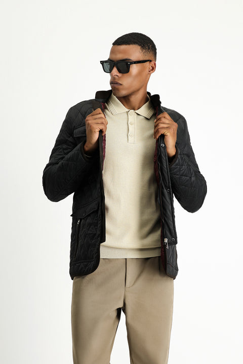 Siyah Kapitone Spor Mont