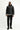 Siyah Slim Fit Dar Kesim Kapüşonlu Vinil Şişme Mont