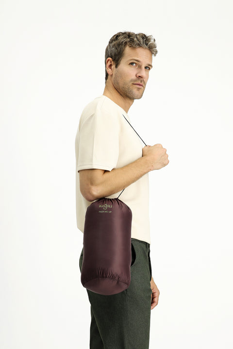 Orta Haki Kapüşonlu Çantalı Spor Şişme Mont