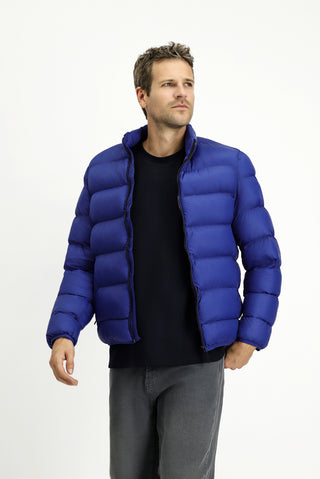  Saks Mavi Çantalı Spor Şişme Mont