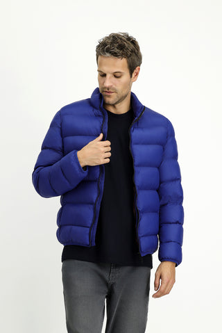  Saks Mavi Çantalı Spor Şişme Mont