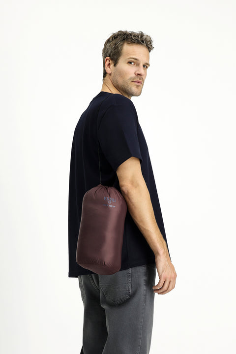 Saks Mavi Çantalı Dik Yaka Fermuarlı Cepli Rüzgar Geçirmez Spor Şişme Mont