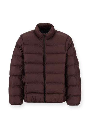 Koyu Bordo Çantalı Spor Şişme Mont