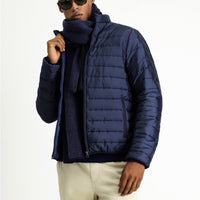 Açık Lacivert Kapitone Spor Mont