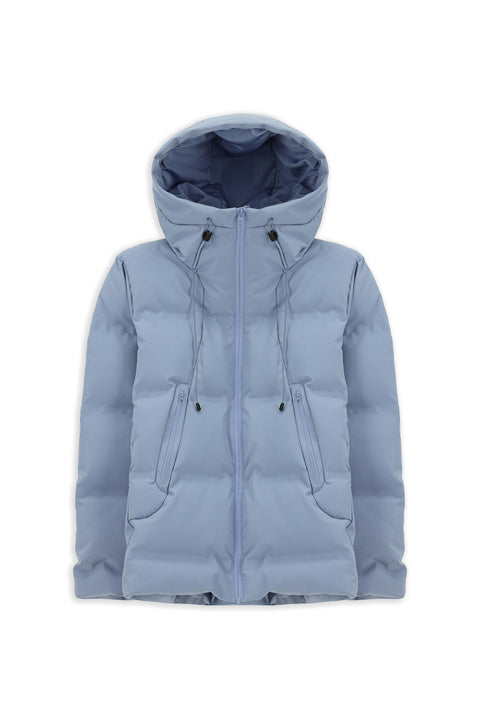 Havacı Mavi Kapüşonlu Şişme Spor Mont