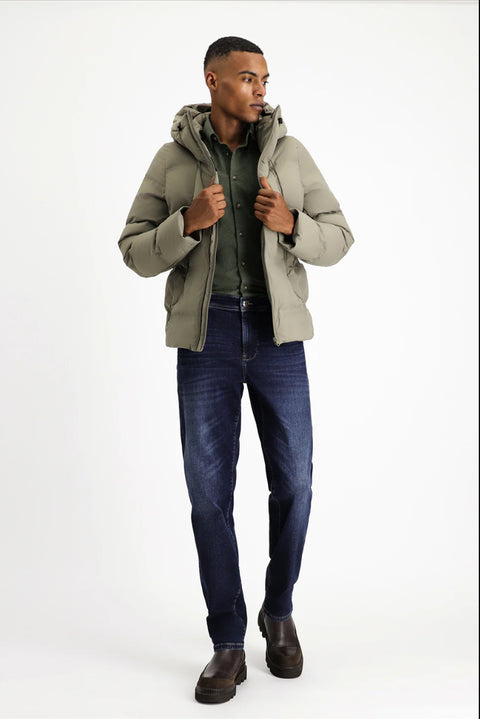 Orta Vizon Kapüşonlu Şişme Spor Mont