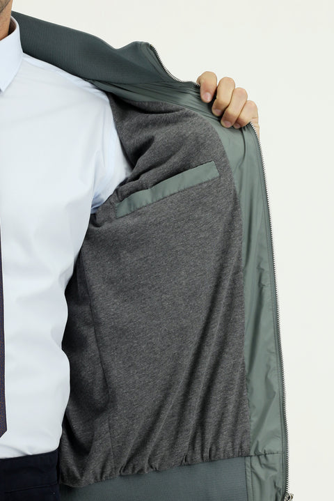 Koyu Haki Mevsimlik Spor Bomber Ceket Mont