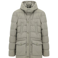 Taş Slim Fit Dar Kesim Kapüşonlu Cepli Rüzgar Geçirmez Spor Şişme Mont