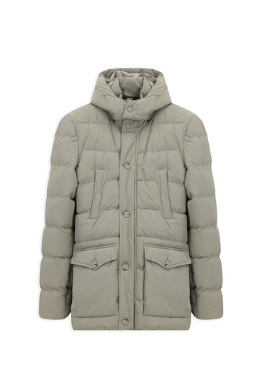  Taş Slim Fit Dar Kesim Kapüşonlu Cepli Rüzgar Geçirmez Spor Şişme Mont