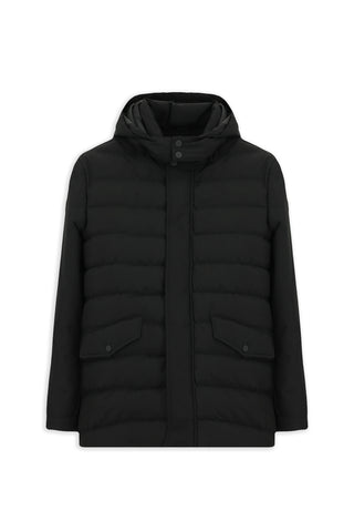  Siyah Slim Fit Dar Kesim Kapüşonlu Cepli Fermuarlı Rüzgar Geçirmez Spor Şişme Mont