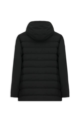  Siyah Slim Fit Dar Kesim Kapüşonlu Cepli Fermuarlı Rüzgar Geçirmez Spor Şişme Mont