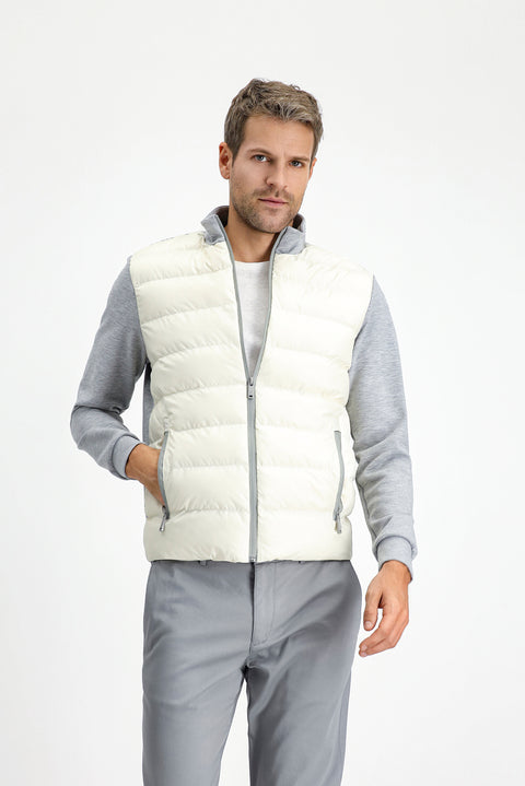 Açık Gri Melanj Spor Şişme Scuba Mont