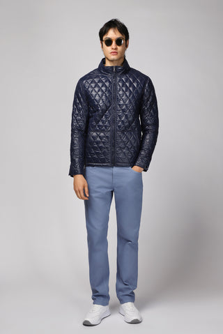  Koyu Lacivert Kapitone Spor Mont