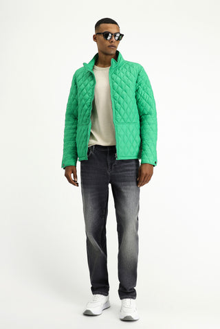  Koyu Yeşil Kapitone Spor Mont