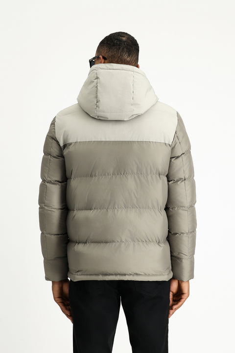 Orta Vizon Slim Fit Dar Kesim Kapüşonlu Spor Şişme Mont