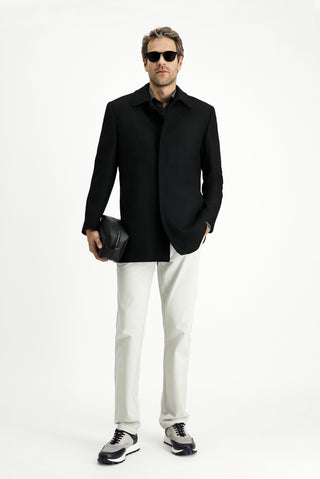  Siyah Yünlü Klasik Kaban