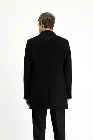  Siyah Yünlü Klasik Kaban