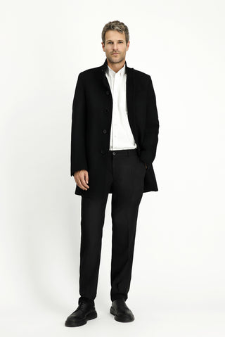  Siyah Yünlü Klasik Kaban