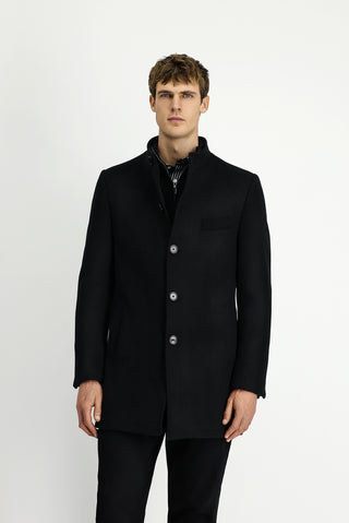  Siyah Yünlü Klasik Kaban