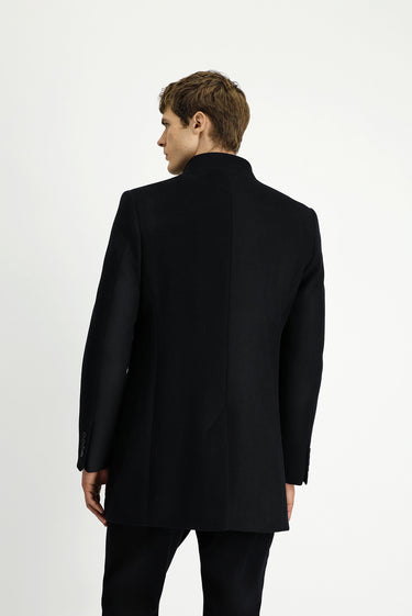 Siyah Yünlü Klasik Kaban