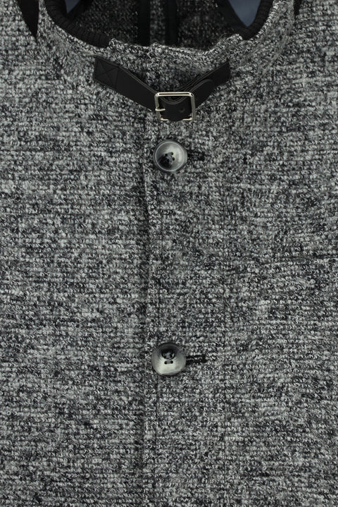 Orta Gri Yünlü Klasik Kaban