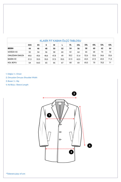 Koyu Antrasit Desenli Yünlü Kruvaze Kaban
