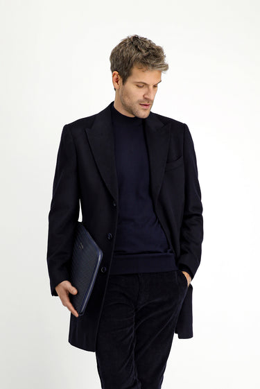 Orta Lacivert Klasik Kaban