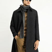 Orta Antrasit Yünlü Klasik Kaban