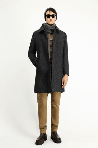  Orta Antrasit Yünlü Klasik Kaban