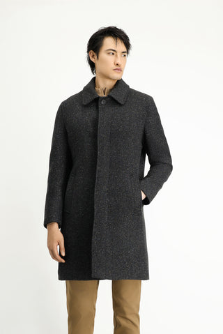  Orta Antrasit Yünlü Klasik Kaban